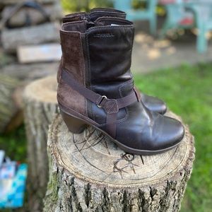 Merrell Evera Fade expresso heeled chocolate brown ankle booties size 8.5
